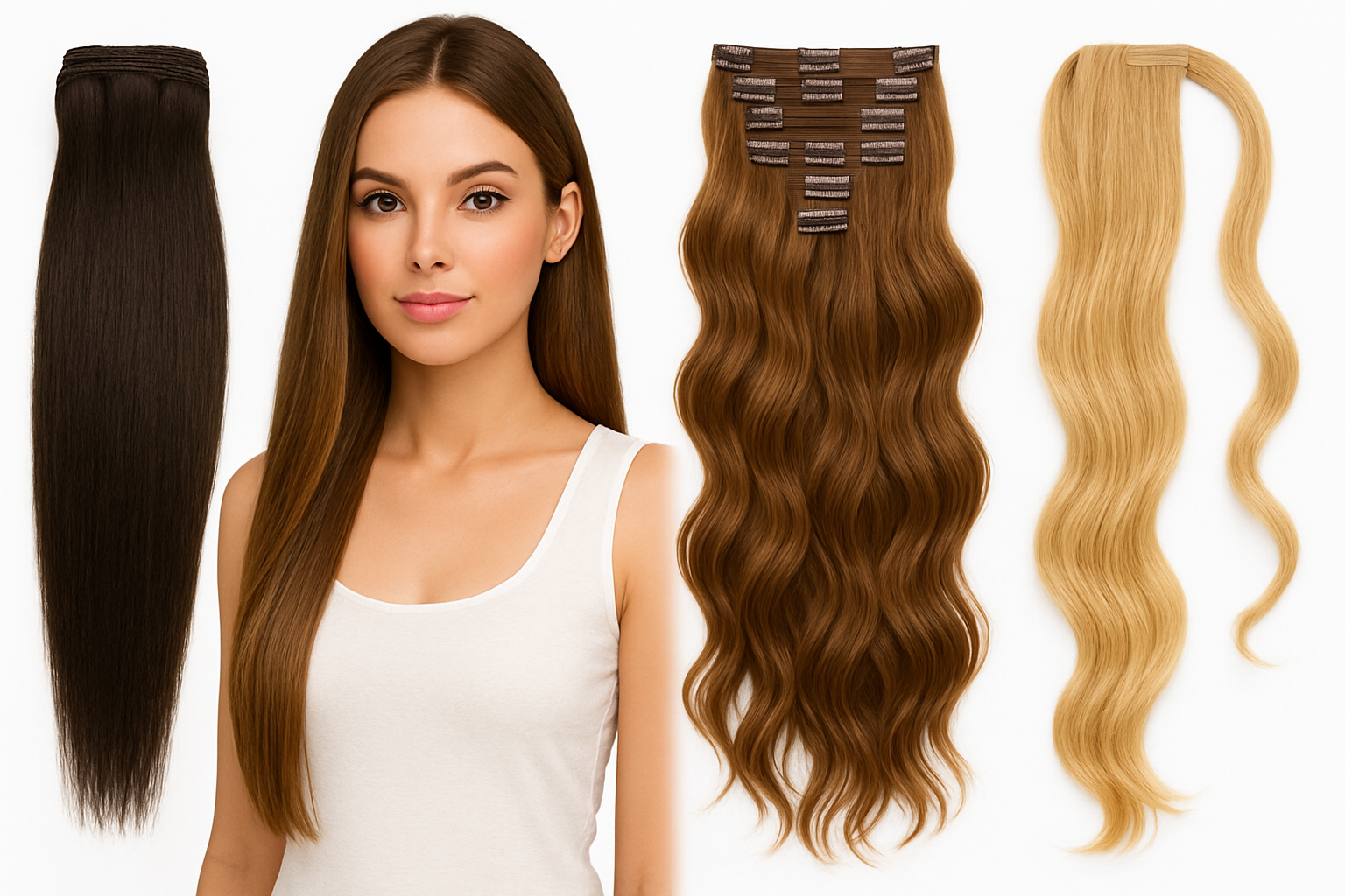 Extensiones de Cabello Natural 100% Humano – Varios Largos - Image 2